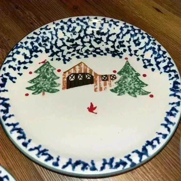 Holiday Wilderness by TIENSHAN Salad Plate Discontinued Set Of 4 🎁 Great Gift! - Picture 7 of 9